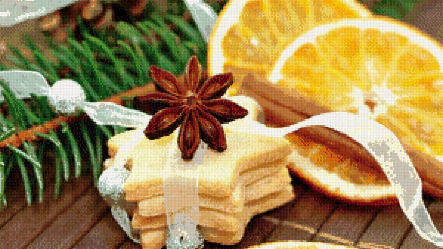 Печенье - цветы, фрукты, кухня, еда - предпросмотр