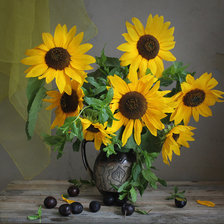 Схема вышивки «подсолнухи»