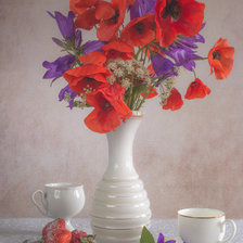 Схема вышивки «маки»