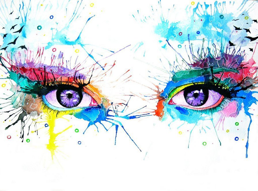 eyes - глаза, девушка, арт, цвет - оригинал