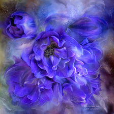 Схема вышивки «синие цветы»