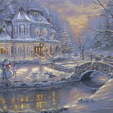 Схема вышивки «новогодний вечер»