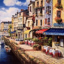 Схема вышивки «уютные кафе»