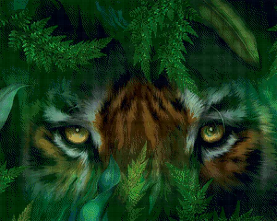 джунгли взгляд тигра - тигр, природа, хищник, джунгли, взгляд - предпросмотр