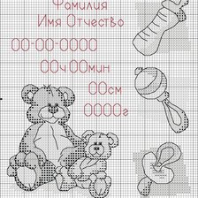 Схема вышивки «метрика»