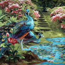 Павлины гобелен