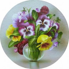 Схема вышивки «Фиалки»