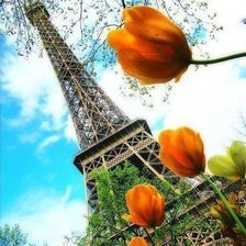 Схема вышивки «Эйфелева башня»