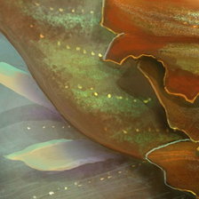 Схема вышивки «Триптих девушка-цветок.левая.»