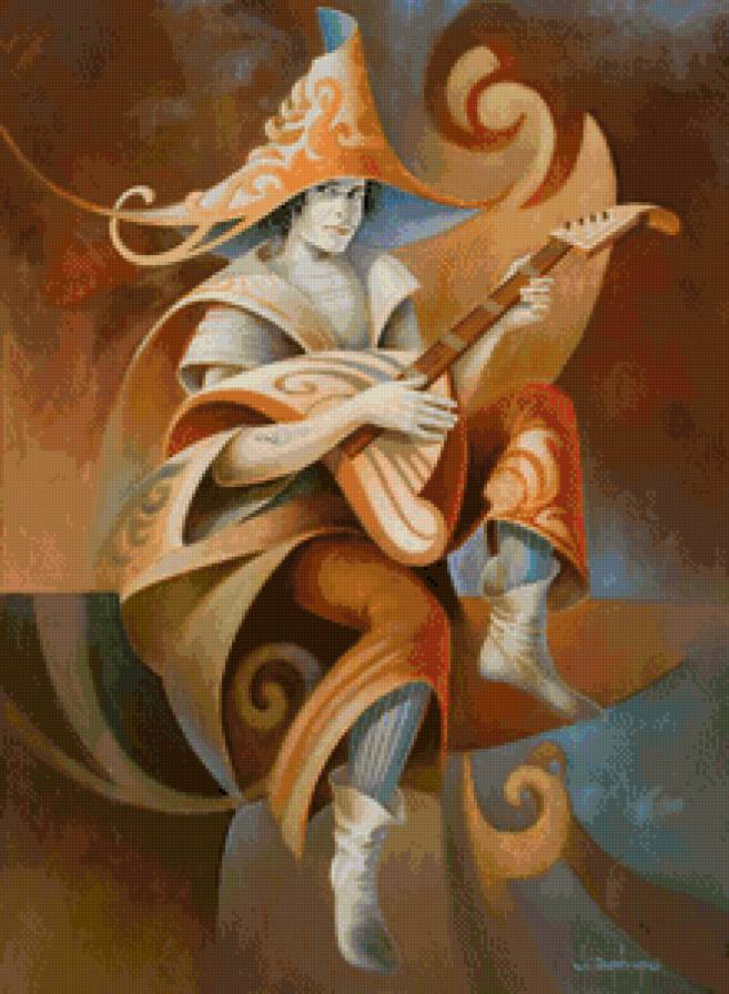 Арлекин - картины, фэнтази - предпросмотр