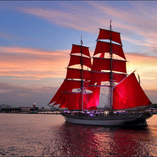 Схема вышивки «паруса»