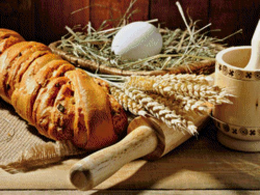 Хлеб да соль - натюрморт, колосья, хлеб, кухня - предпросмотр