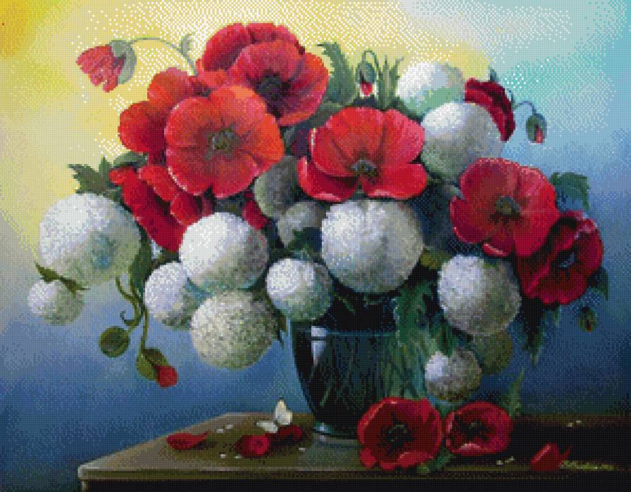 серия "букеты" - букеты.цветы.маки - предпросмотр