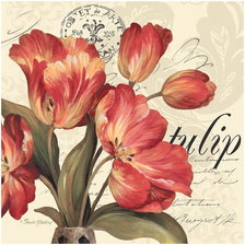 Схема вышивки «Тюльпаны винтаж»