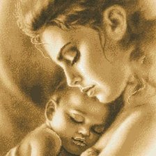 Схема вышивки «мать и дитя»