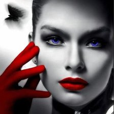 Схема вышивки «Девушка»