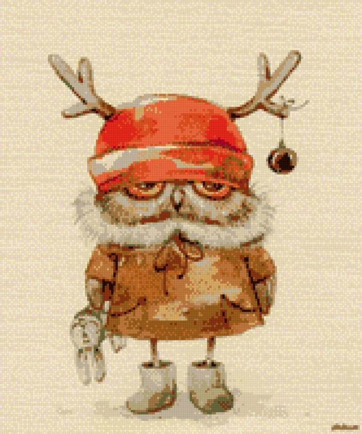 совёнок новогодний - новый год, сова - предпросмотр