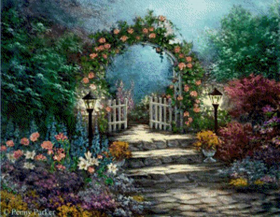 Калитка вцветах - предпросмотр