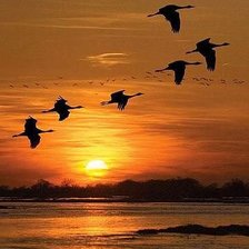 Схема вышивки «закат»