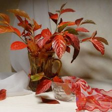 Схема вышивки «листья»