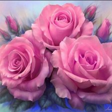 Схема вышивки «букет роз»