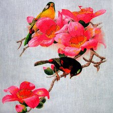 Схема вышивки «птицы»