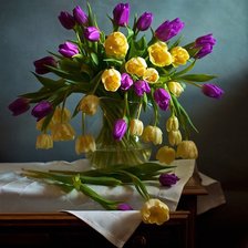 Схема вышивки «тюльпаны»