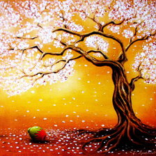 Схема вышивки «сакура в цвету»