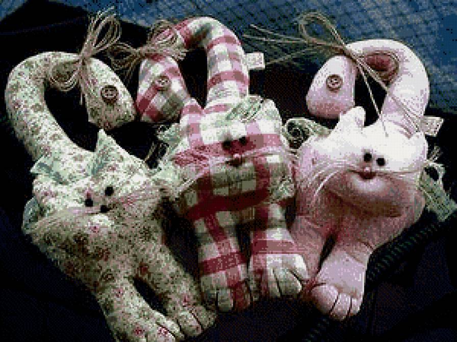 Лоскутики - коты - предпросмотр