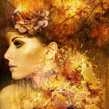 Схема вышивки «девушка бронза»