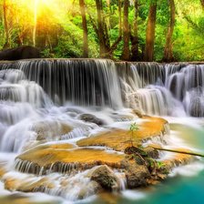 Схема вышивки «лесной водопад»