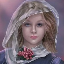 Схема вышивки «девушка с розой»