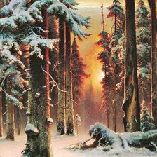 Схема вышивки «лес»