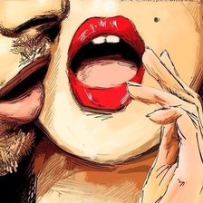 Схема вышивки «Поцелуй»