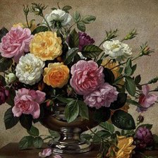 Схема вышивки «букет роз»