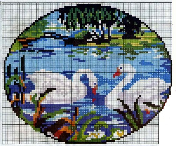 лебеди - природа - оригинал