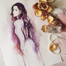 Схема вышивки «девушка»