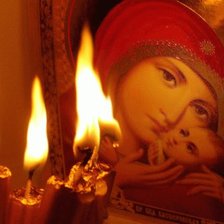 Схема вышивки «свеча у иконы»