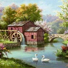 Схема вышивки «landscape»