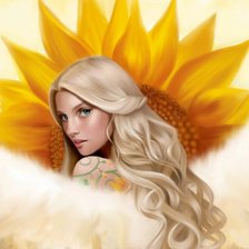 Схема вышивки «девушка-ангел»