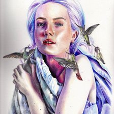 Схема вышивки «девушка»