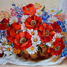 Схема вышивки «цветы»