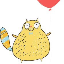 Схема вышивки «толстый кот»