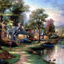 Схема вышивки «дом»