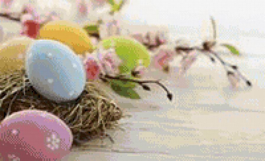 пасхальное настроение - церковь, пасха, праздник, крашанка - предпросмотр