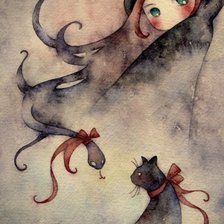 Схема вышивки «девочка»