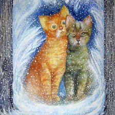 Схема вышивки «Кошки»