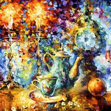 Схема вышивки «Вечерний чай. По мотивам Л. Афремова»