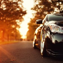 Схема вышивки «авто на закате»