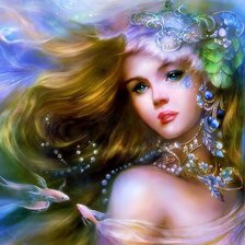 Схема вышивки «красивая русалка»